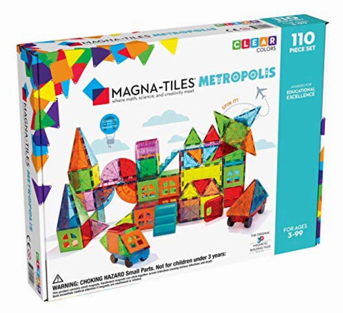 Magna Tiles Metropolis 110 Piece Set 3d Magnetic Building Tiles