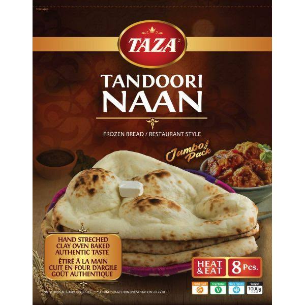 Taza Tandoori Naan - 8 Pieces - Indian Bazaar - Delivered by Mercato