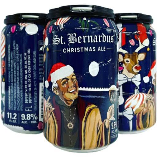 St. Bernardus Beer, Christmas Ale - 4 pack, 11.2 fl oz cans