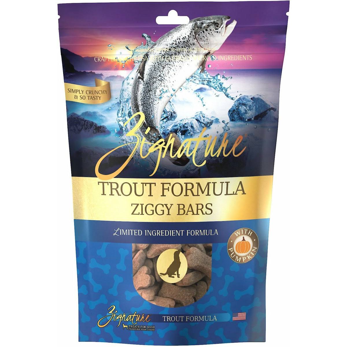 Zignature Ziggy Bars Trout Formula Dog Treats - 12 oz