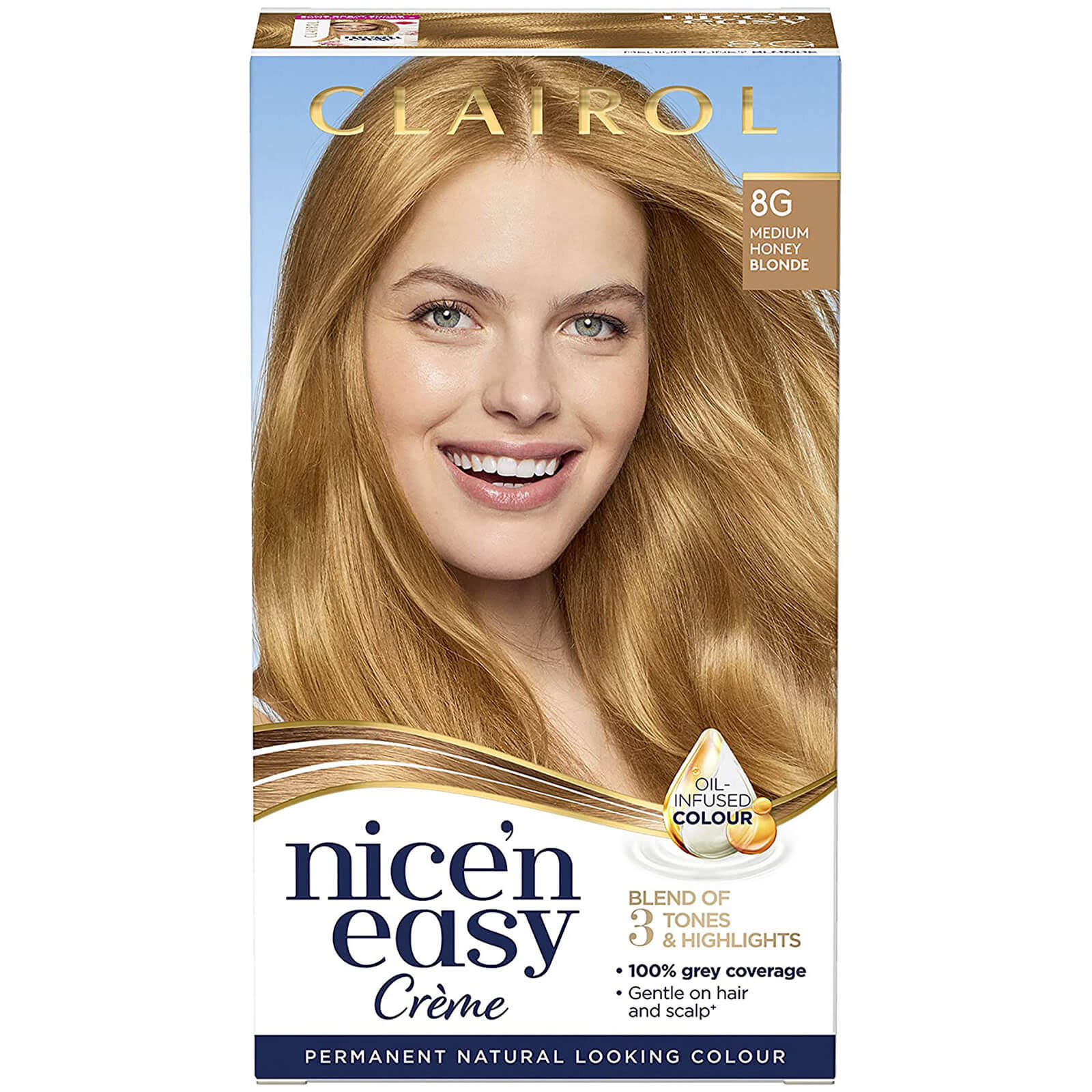 Nice'n Easy Permanent Hair Dye - Medium Honey Blonde, 8g