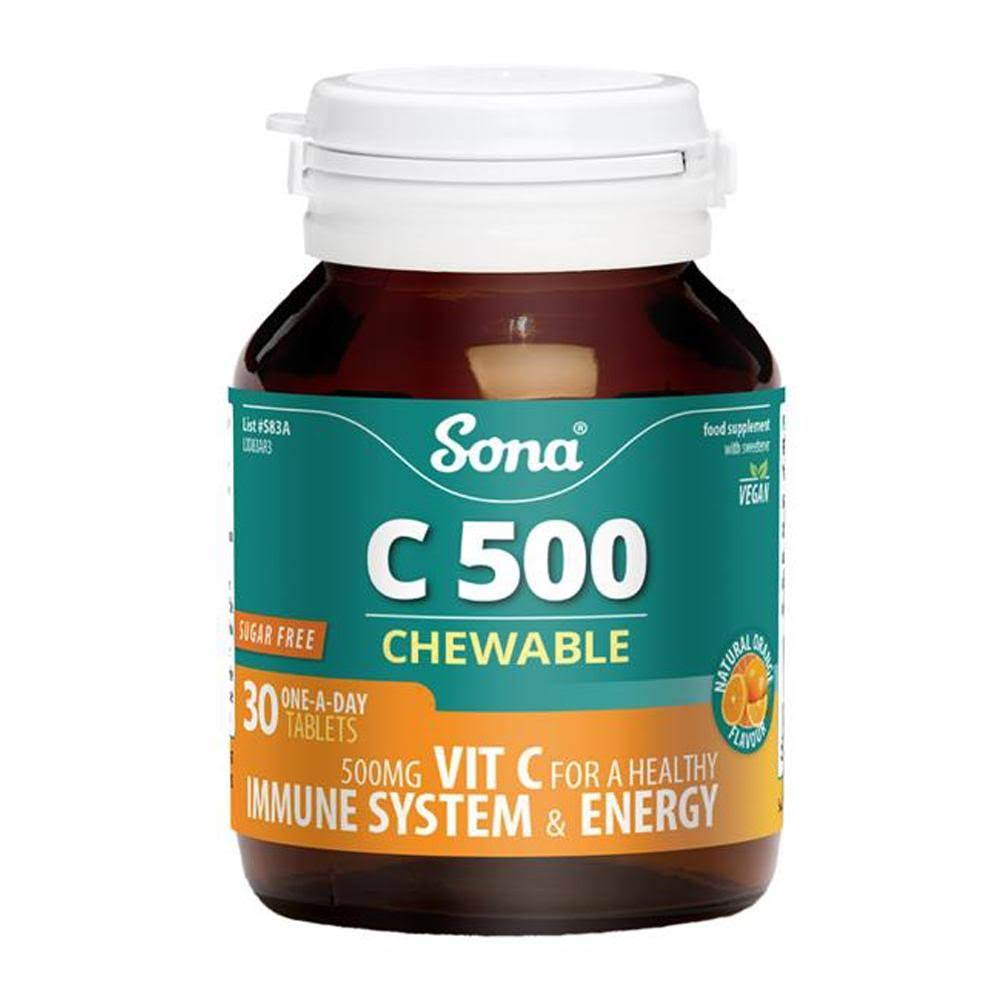 Sona C500 Chewable Vitamin C 500mg 30 Tabs