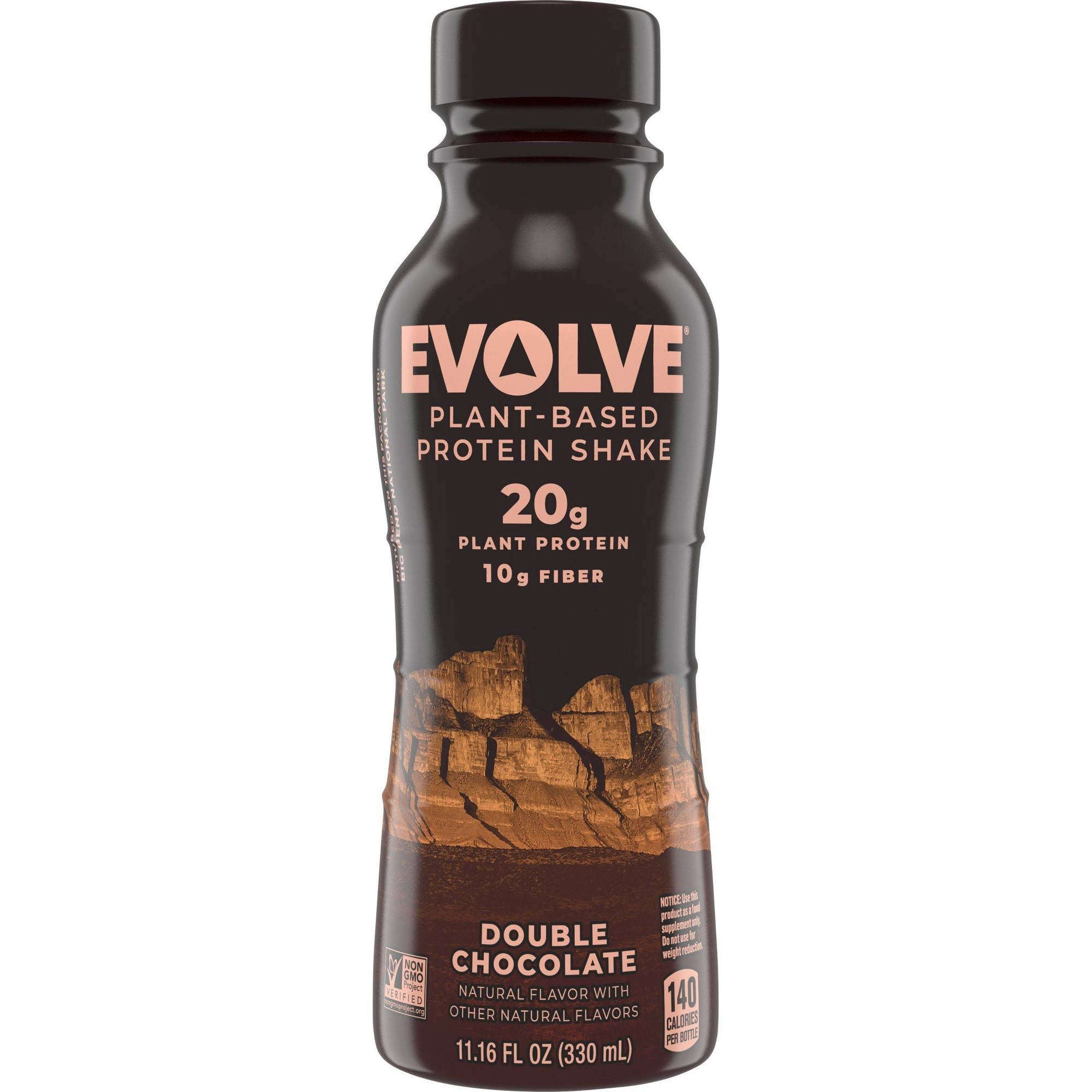 Evolve Protein Shake, Plant-Based, Double Chocolate - 11.16 fl oz