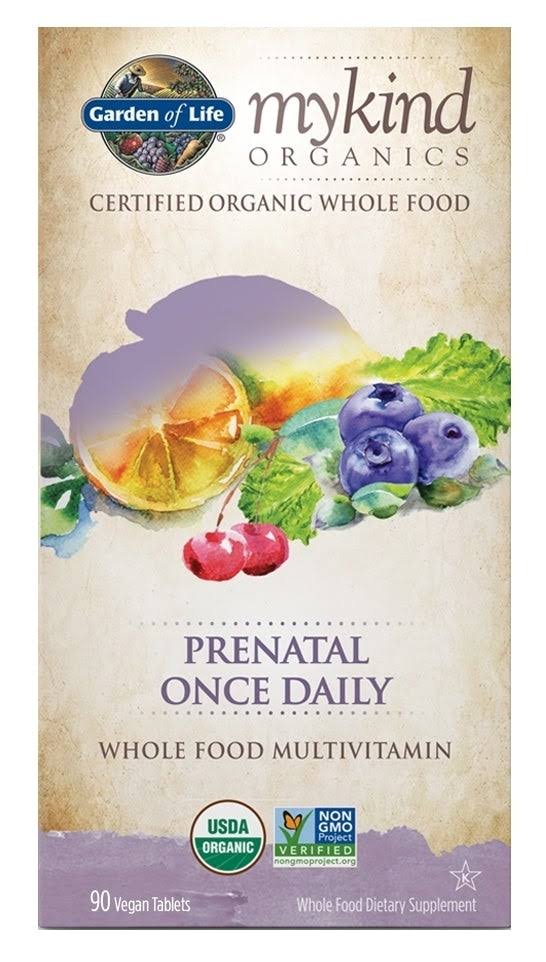 Garden of Life Mykind Organics Prenatal Once Daily Multivitamins - 90 Tablets