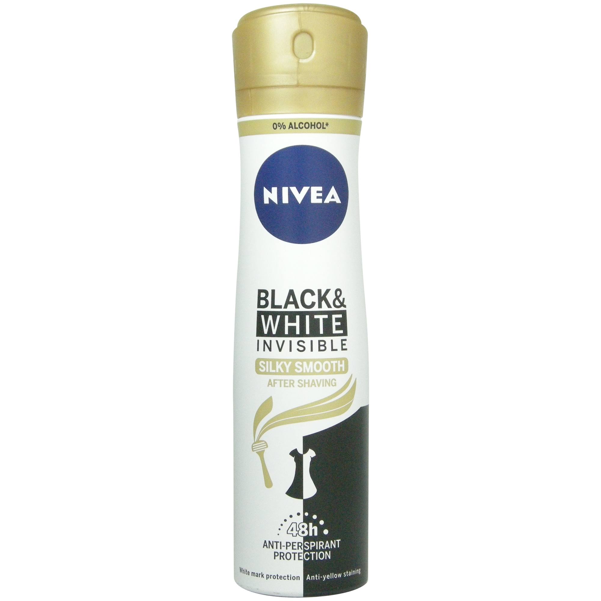 Nivea Black and White Invisible Silky Smooth Anti Perspirant Deodorant - 150ml