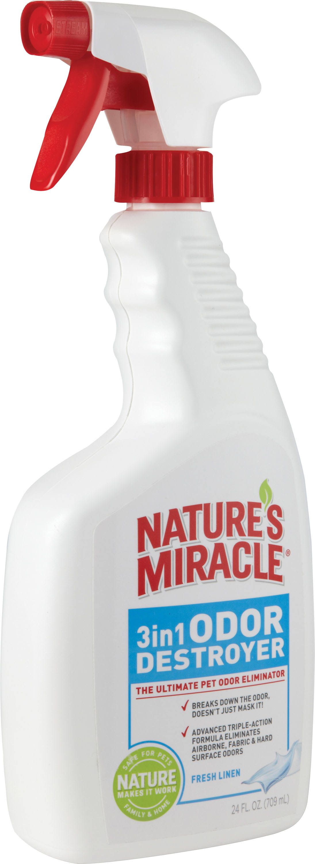 Nature's Miracle 3in1 Odour Destroyer Spray - Fresh Linen, 24oz