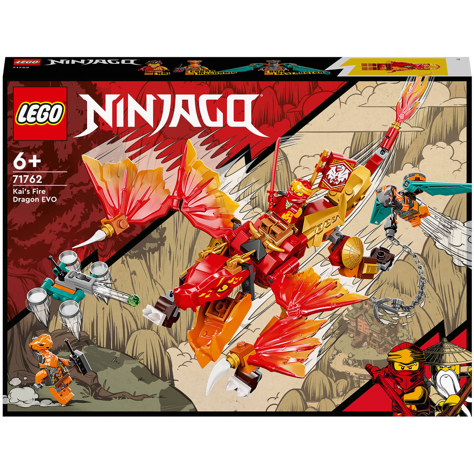 LEGO Ninjago Kais Fire Dragon Evo 71762 Building Kit Featuring A