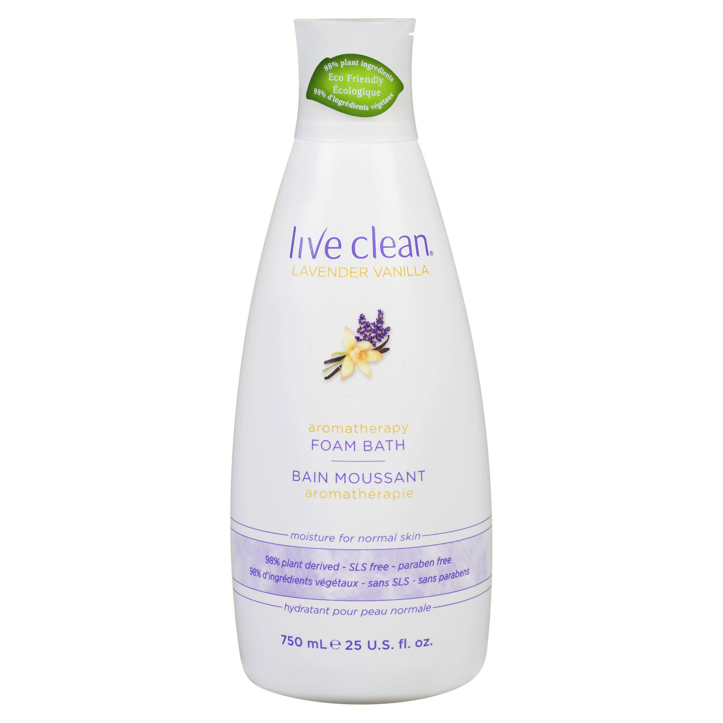 Live Clean Lavender Vanilla Aromatherapy Foam Bath - 750 ml