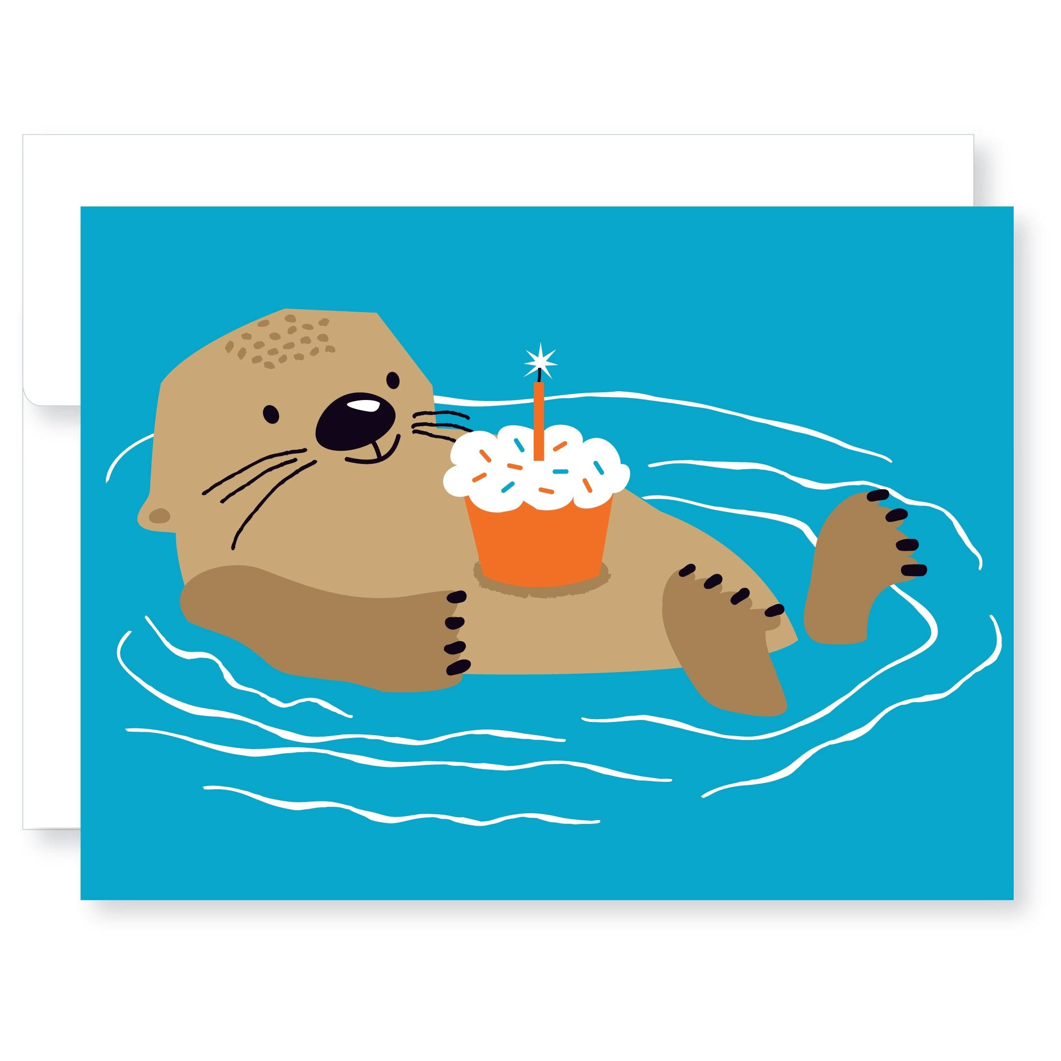 GreatArrow Graphics Greeting Card - Otterly Delightful Birthday