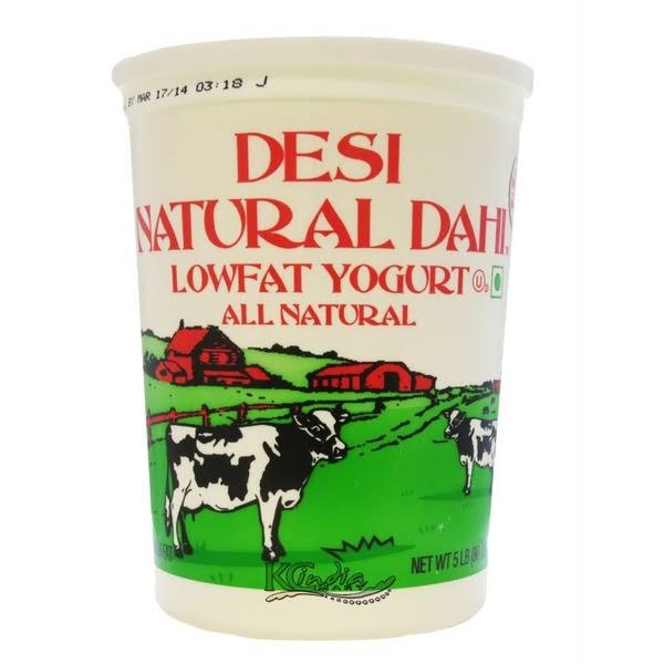Desi Fresh Foods Desi Natural Yogurt, Low Fat, Dahi - 5 lb