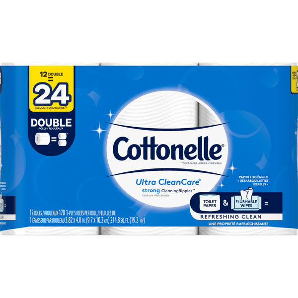 Cottonelle Clean Care Double Roll Toilet Paper - 12ct