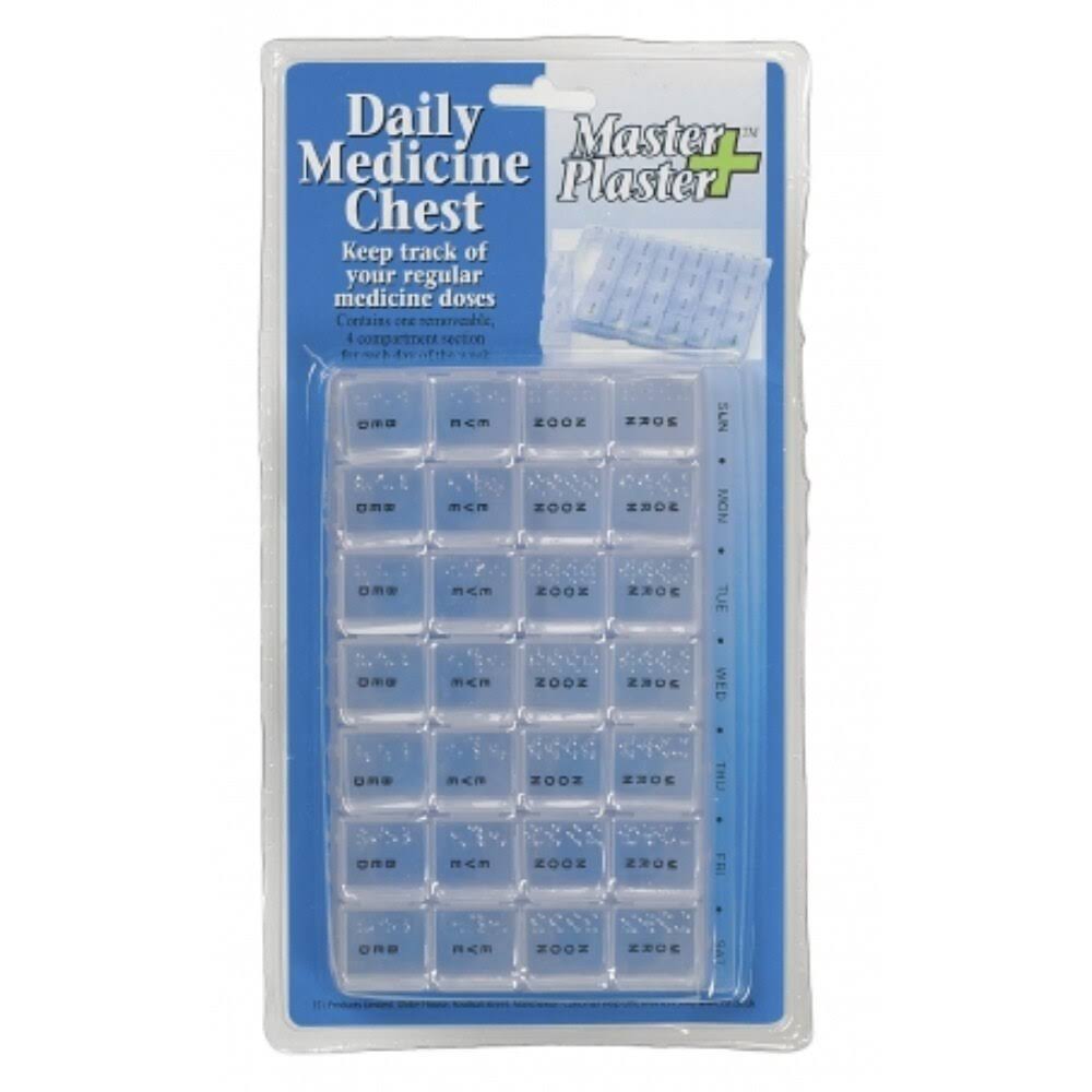 7-Day 4-Compartment Pill Organiser Box