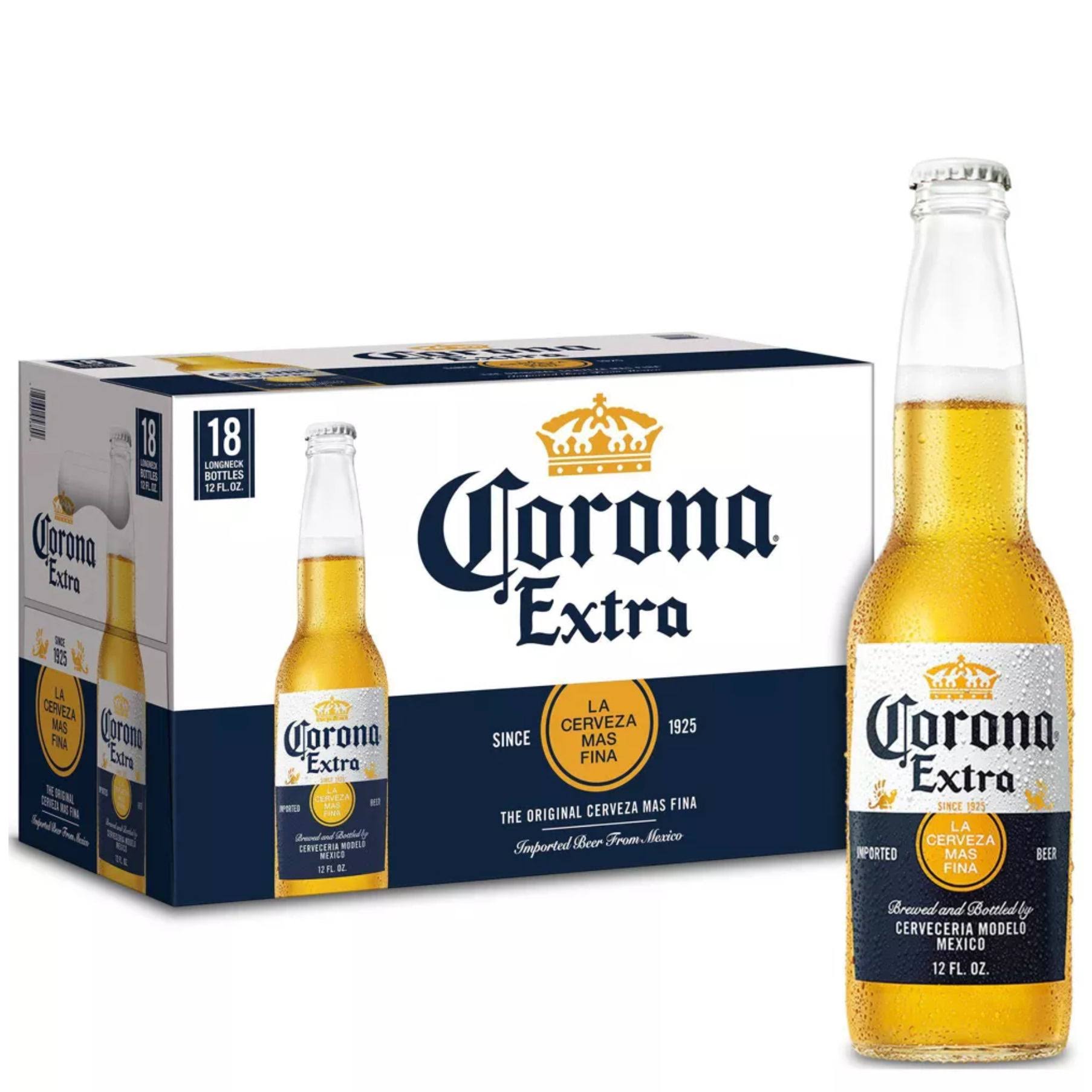 Corona Extra Beer - 18 pack, 12 fl oz bottles