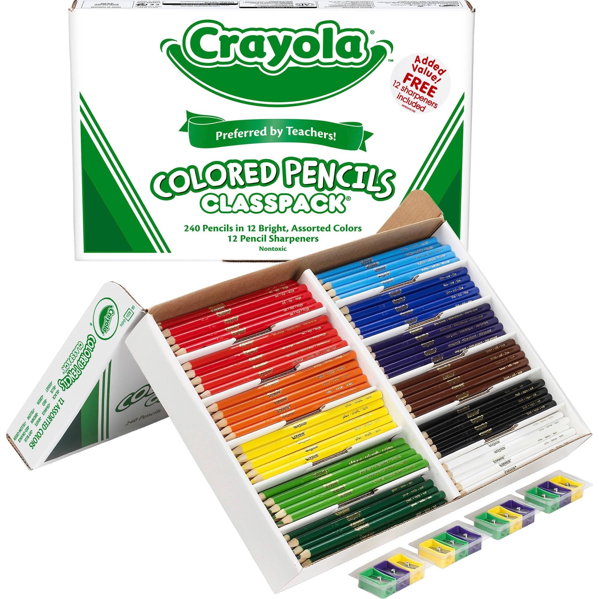 Crayola Classpack Colored Pencils - x240, 12 Assorted Colors