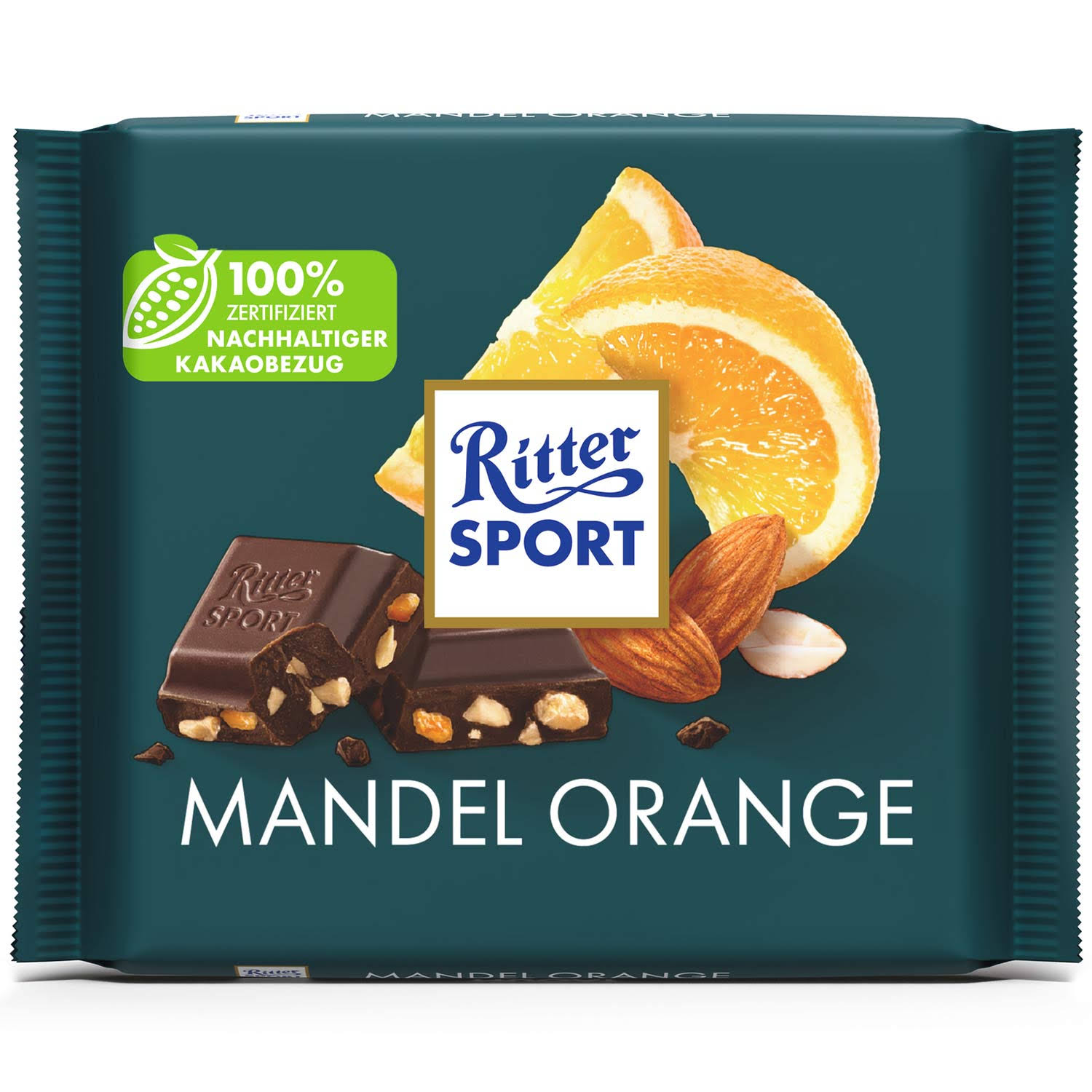 Ritter Sport Dark Almond & Orange 3.53 oz