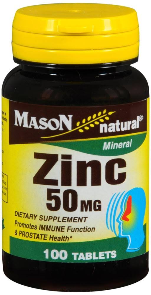 Mason Natural Mineral Zinc - 100 Tablets, 50mg
