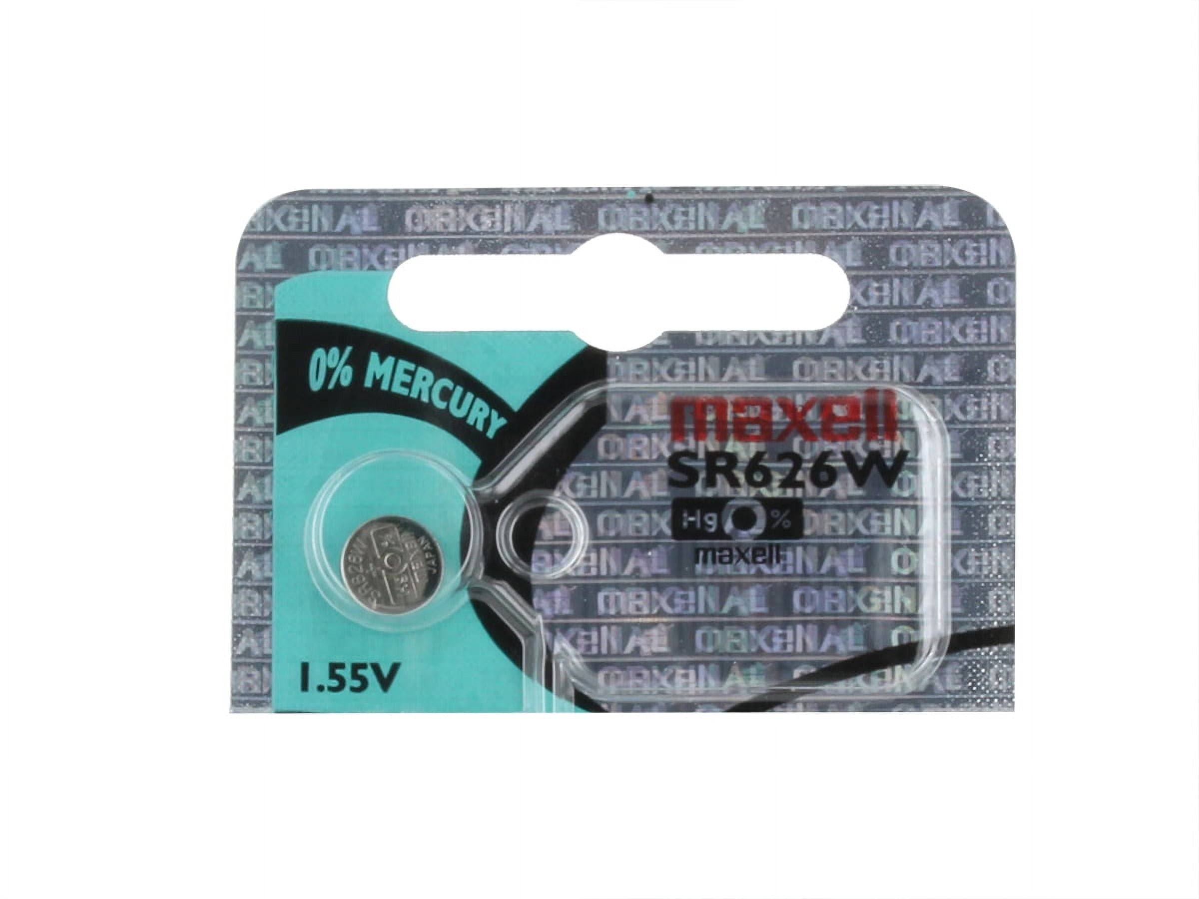 Maxell 376 SR626W 28mAh 1.55V Silver Oxide Button Cell Battery - Default Title