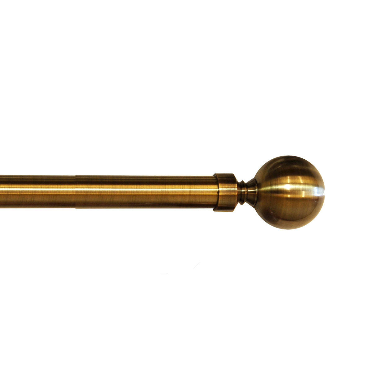 Versailles LX01 Ball Finial Rod Set 48/86" Antique Brass/Brushed Brass