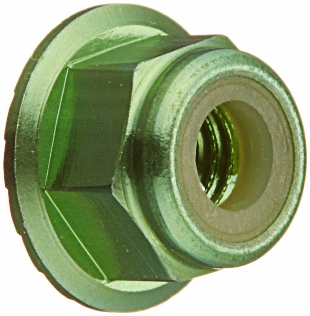 Traxxas 1747G Green-Anodized Aluminum Flanged and Serrated Lock Nuts (Set of 4)