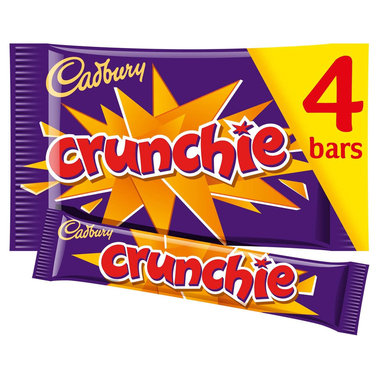 Cadbury Crunchie Chocolate Bar - 4 Pack, 104.4g