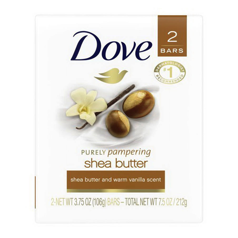 Dove Nourishing Care Shea Butter Moisturising Cream Beauty Bar - 120g, 2ct