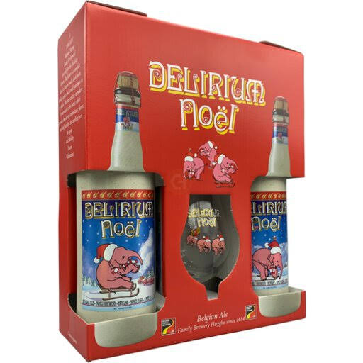 Delirium Noel Gift Pack with Glass 25oz Bottles