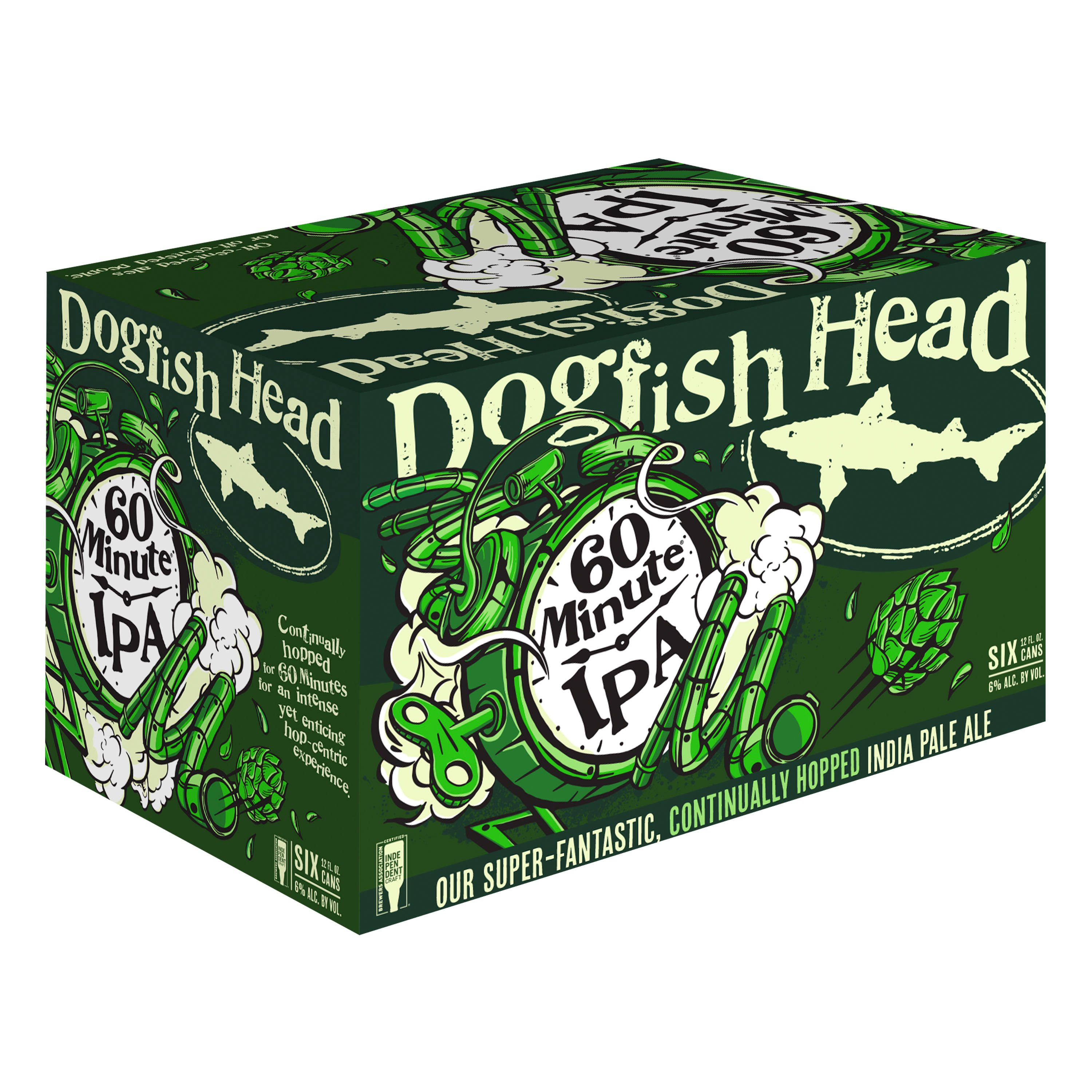 Dogfish Head Beer, 60 Minute IPA, 6 Pack - 6 pack, 12 fl oz cans