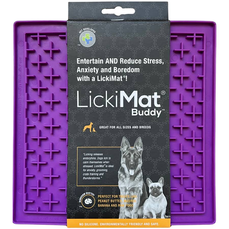 Dog Food Treat Mat Lickimat Buddy Treat Interactive Mat Boredom Buster Purple