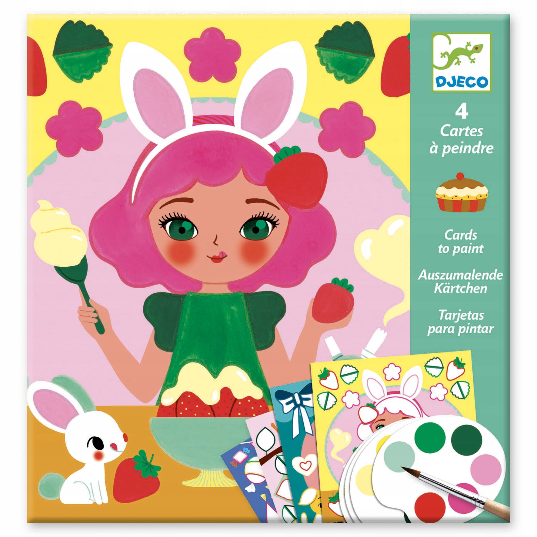 Djeco - Cards To Paint Snack Time