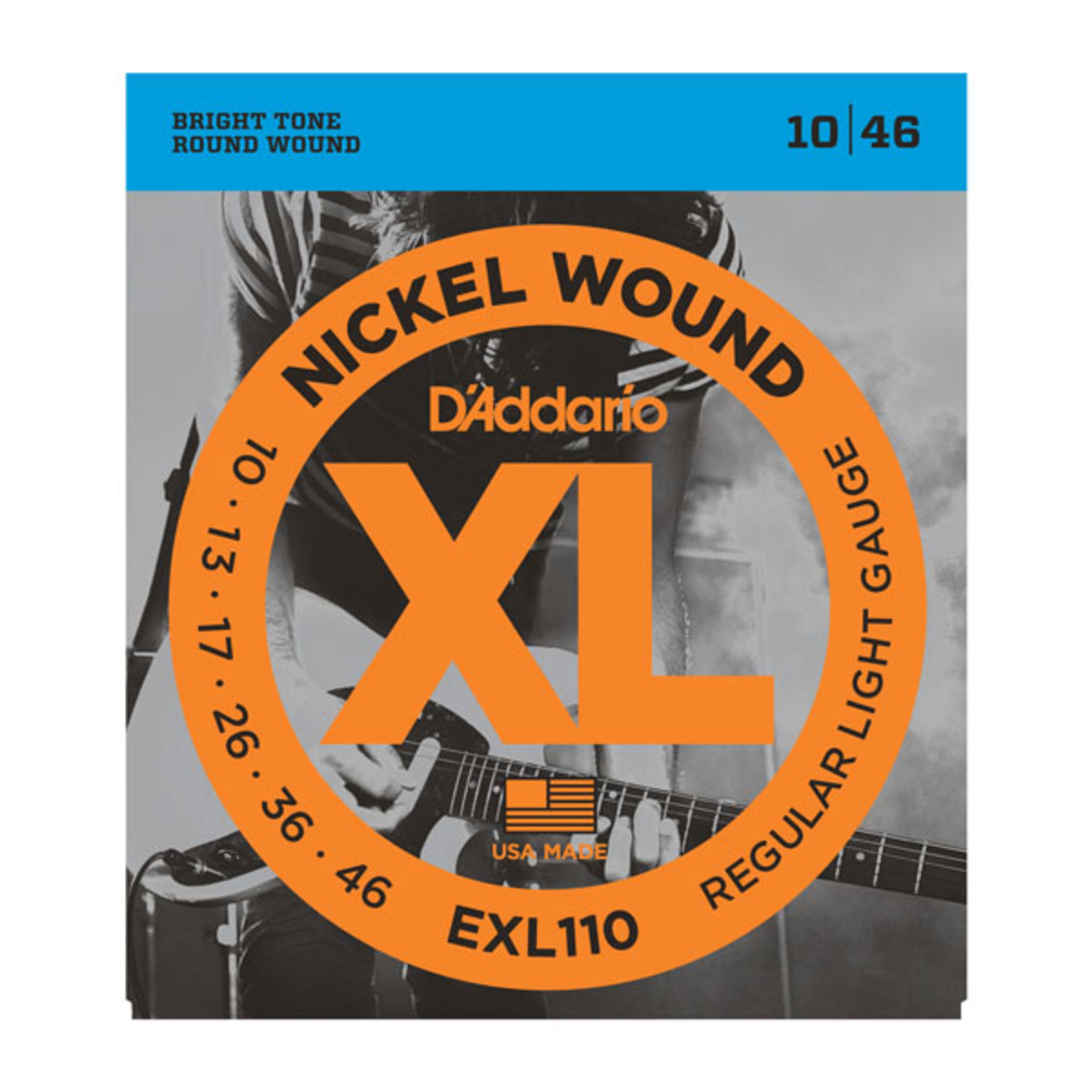 D'Addario EXL110 Nickel Wound Guitar Strings - Regular, Light, 10-46