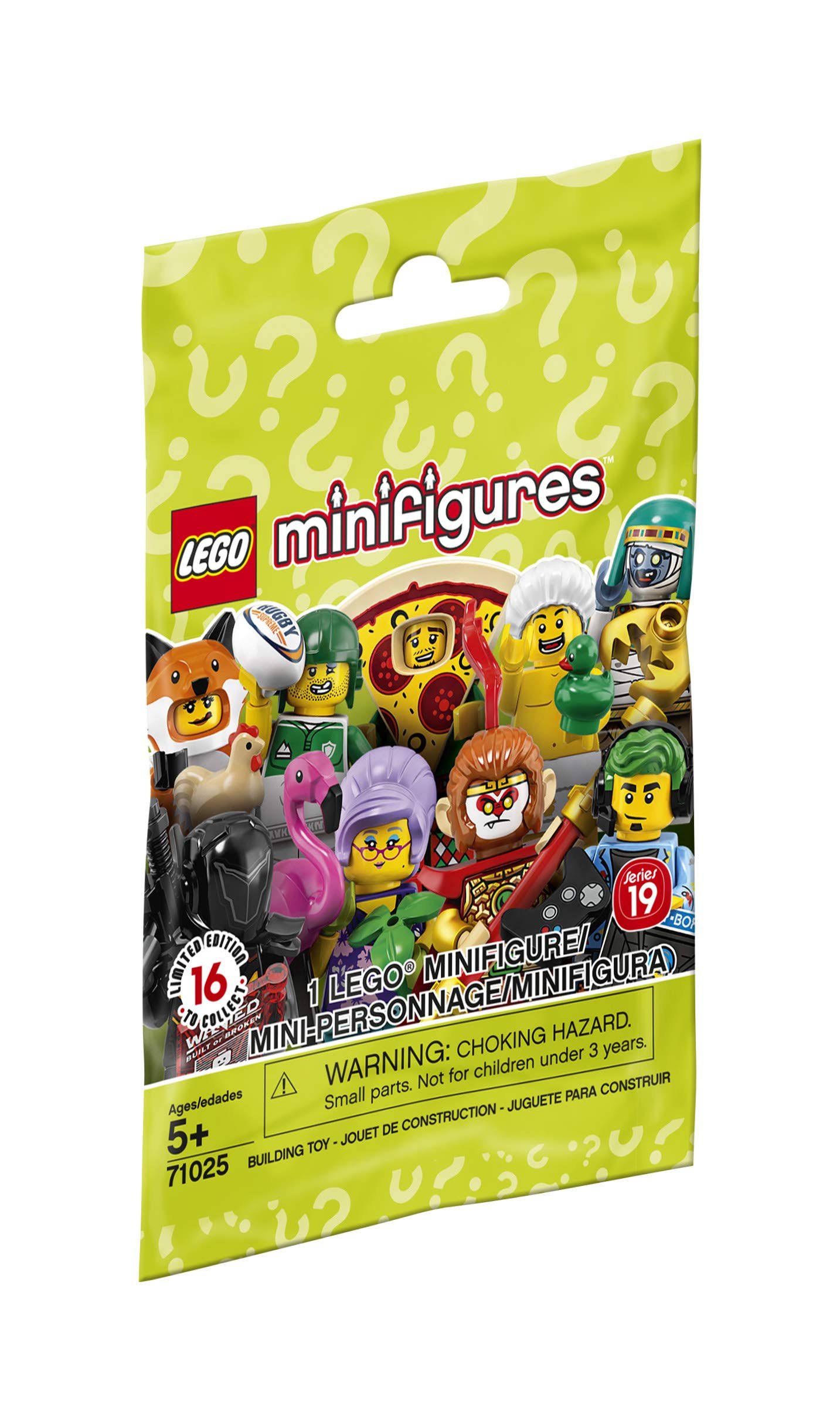 LEGO Minifigure Series 19 - New Sealed Blind Bags - Random Set of 6 (71025)