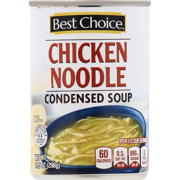 Best Choice Condensed Soup, Chicken Noodle - 10.5 oz