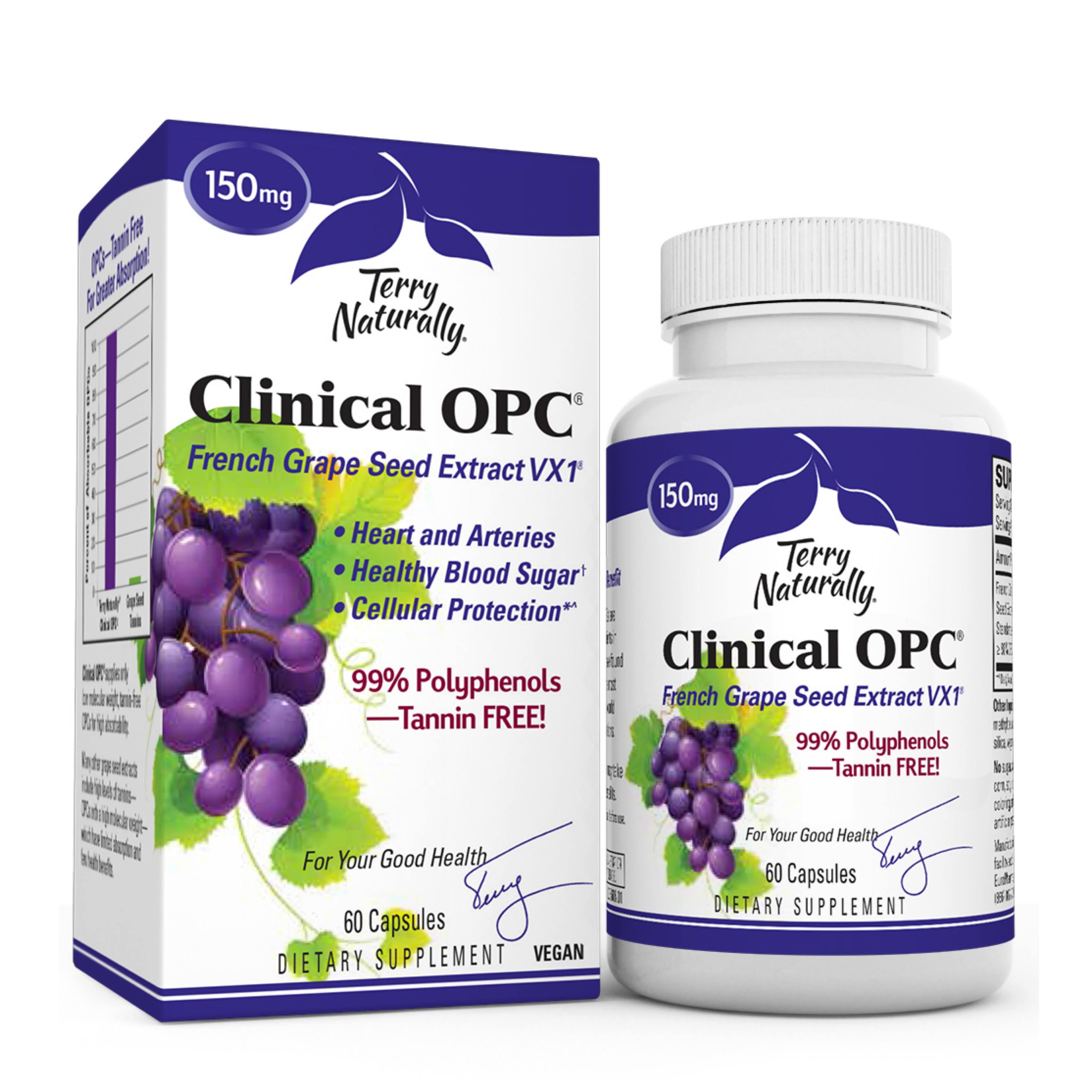 Terry Naturally Clinical OPC Dietary Supplement - 60 Capsules