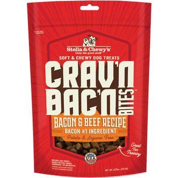 Stella & Chewy's Crav'n Bac'N Bites Bacon & Beef Recipe Dog Treats - 8.25 oz. Bag