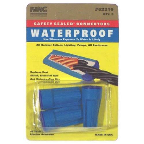 King Safety Products Blue Waterproof Wire Connectors - 3 Pack