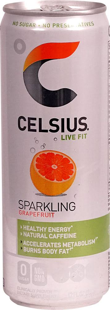 3 PACK of Celsius Live Fit Sparkling Grapefruit -- 12 fl oz
