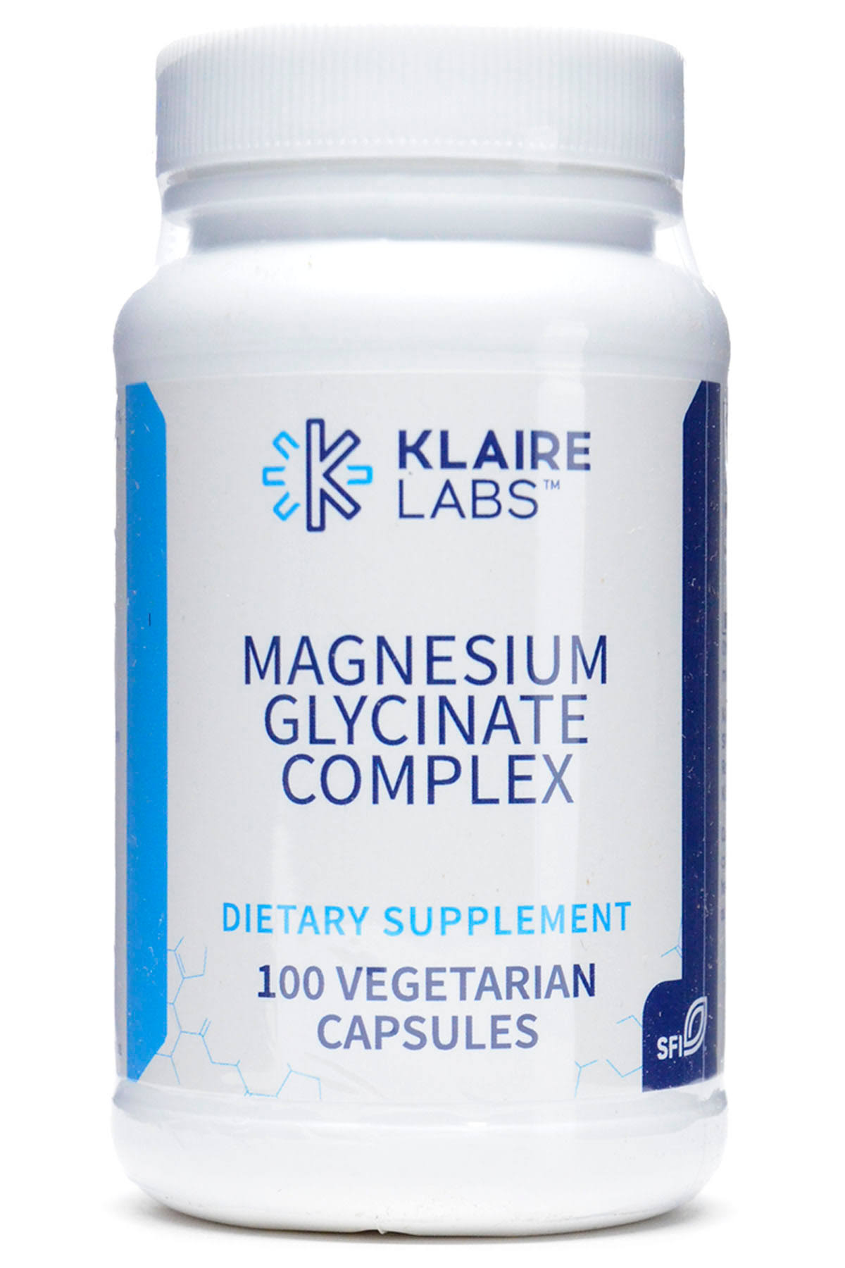 Klaire Labs Magnesium Glycinate Dietary Supplement - 100 Count