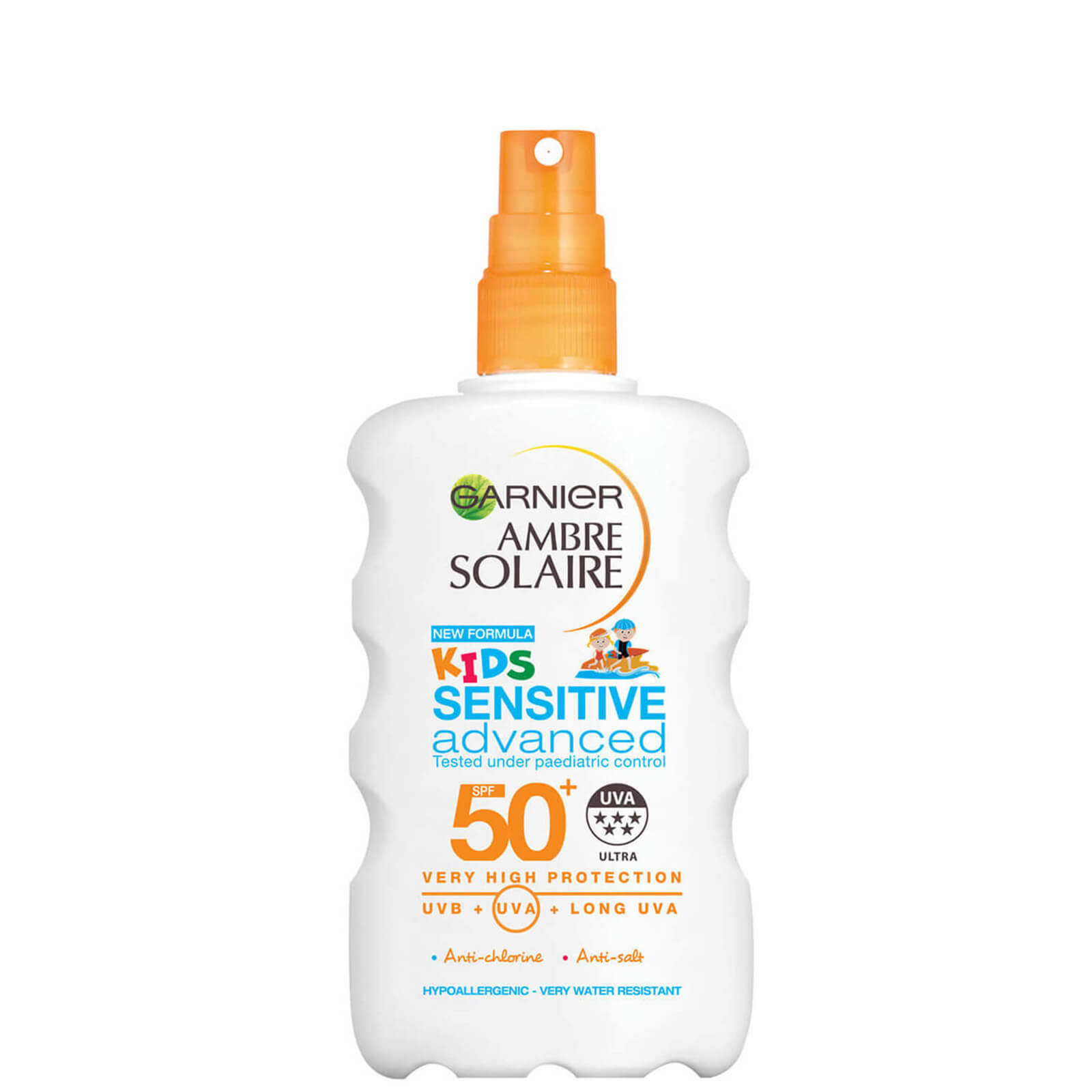 Garnier Ambre Solaire Kids Sensitive Water Resistant Sun Cream Spray - SPF 50 Plus, 200ml