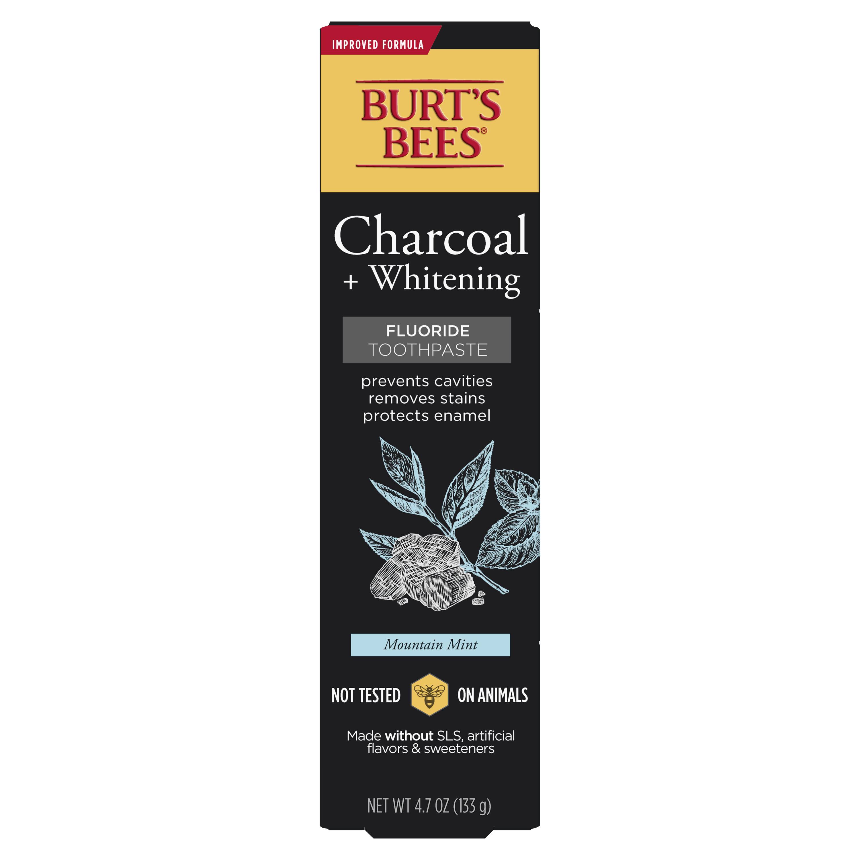 Burt's Bees Charcoal Peppermint Fluoride Toothpaste - 4.7oz