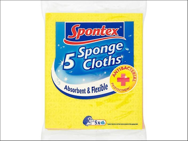 Spontex Flexible Antibacterial Sponge Cloth - 5pcs