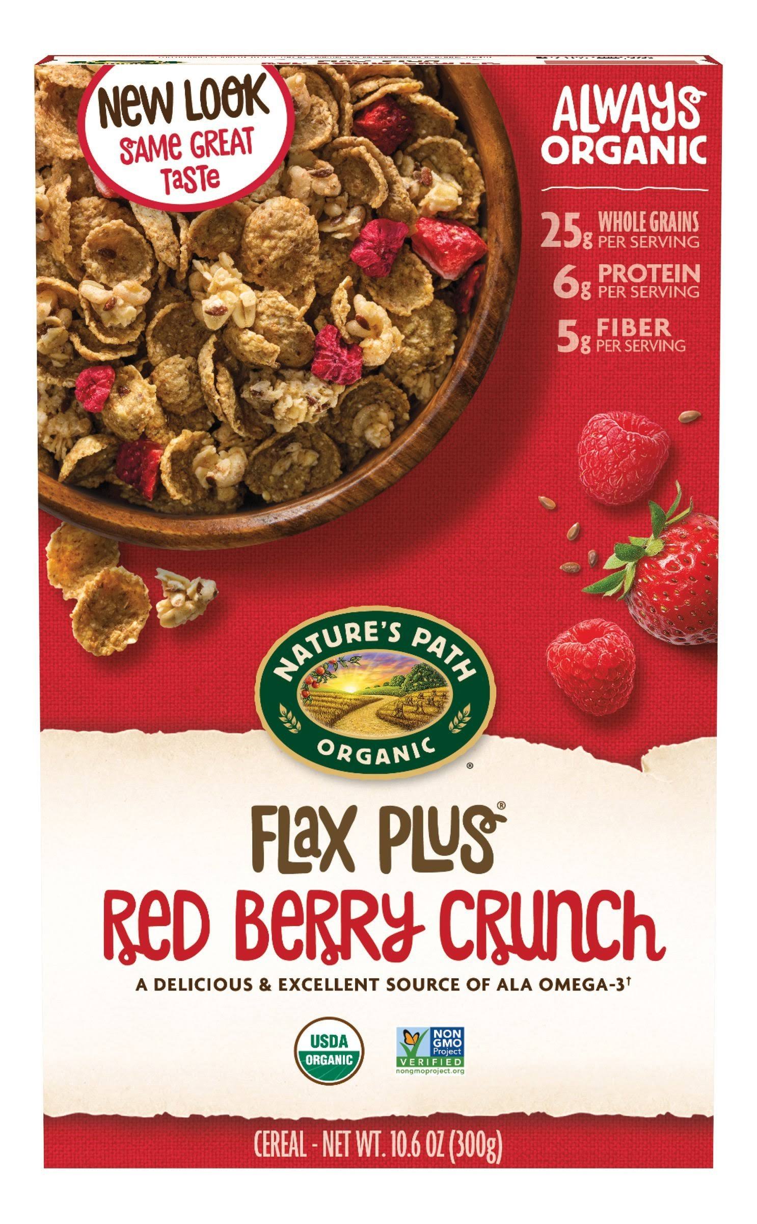 Nature's Path Organic Cold Flax Plus Cereal - Red Berry Crunch, 300g