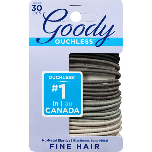 Goody Ouchless Hair Elastics - 2mm, 30pcs
