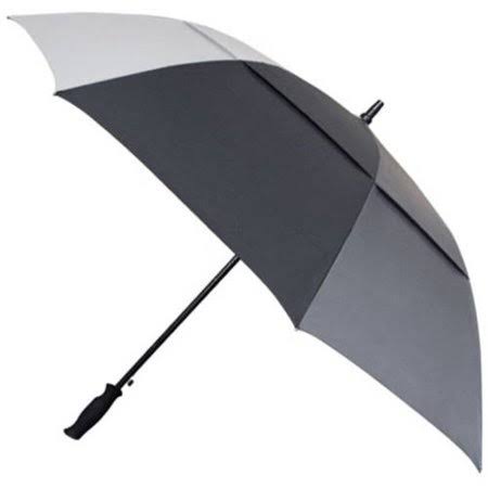 Dunlop 7800-DL Blkgry 60 in. Double Canopy Golf Umbrella Black & Gray