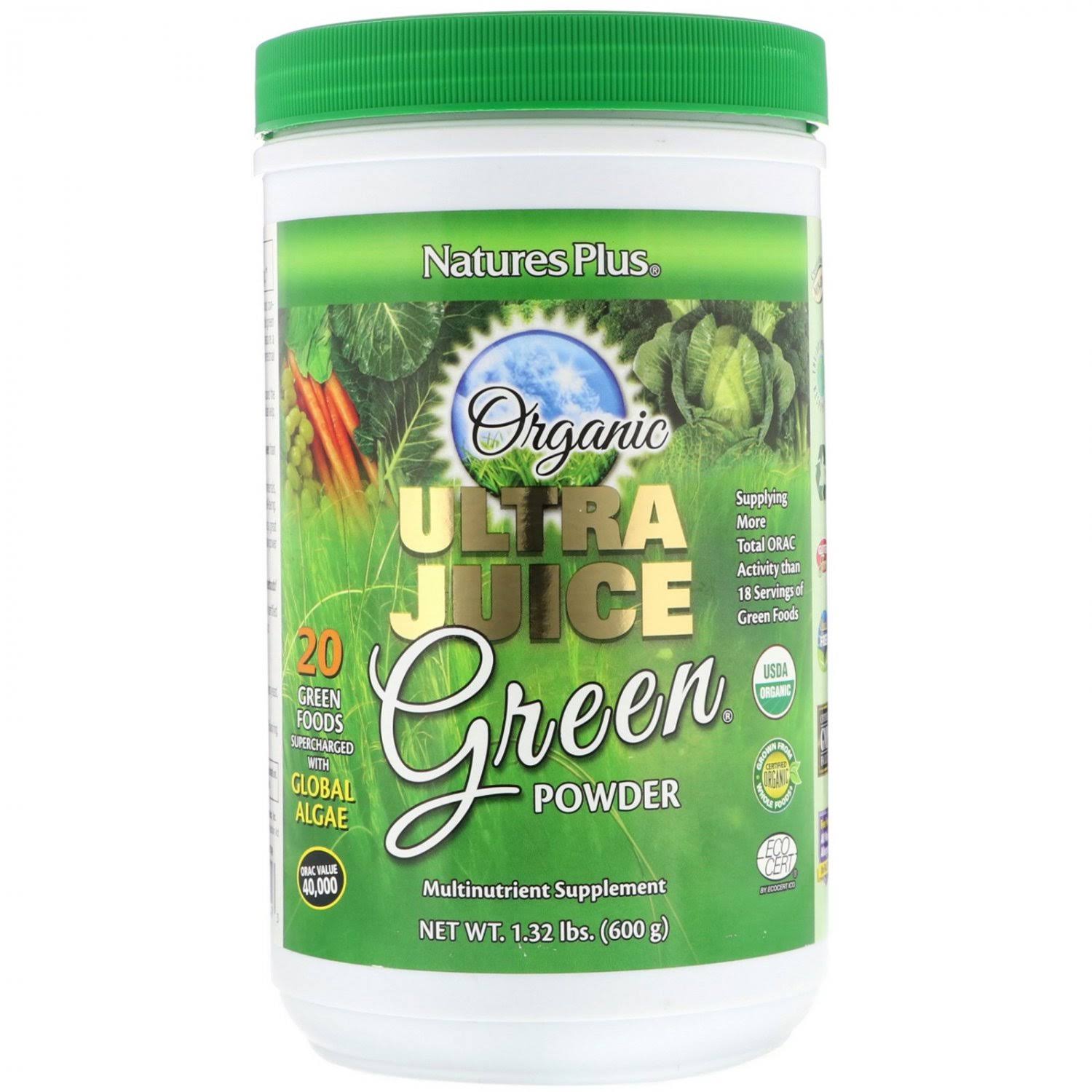 Nature's Plus Organic Ultra Juice Green Powder - 15 Pack