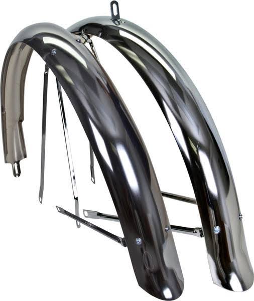 Sunlite Cruiser Bicycle Fenders - 26" x 2.125", Chrome Plated, Full
