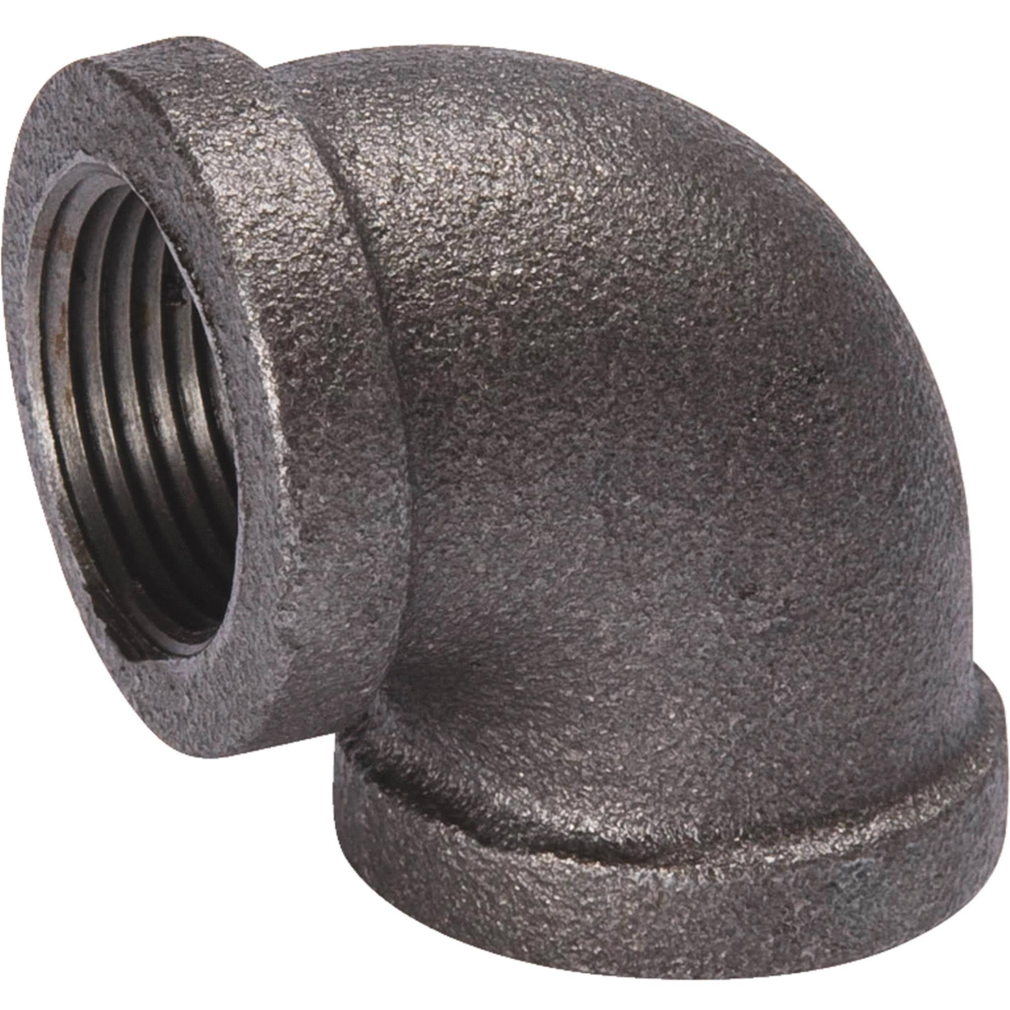 B and K Mueller Malleable Iron 90 Degree Elbow - Black, 1 1/2"