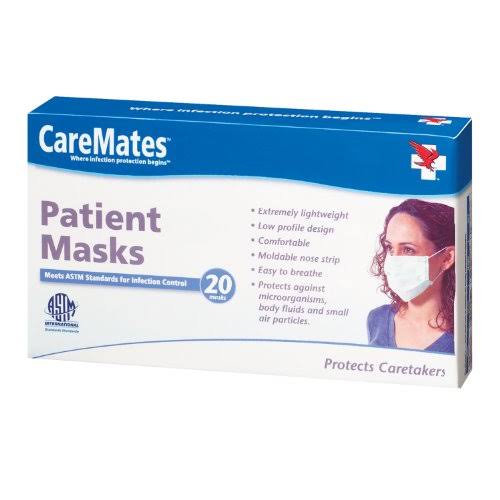 Caremates Surgeon's Mask - 20 Count