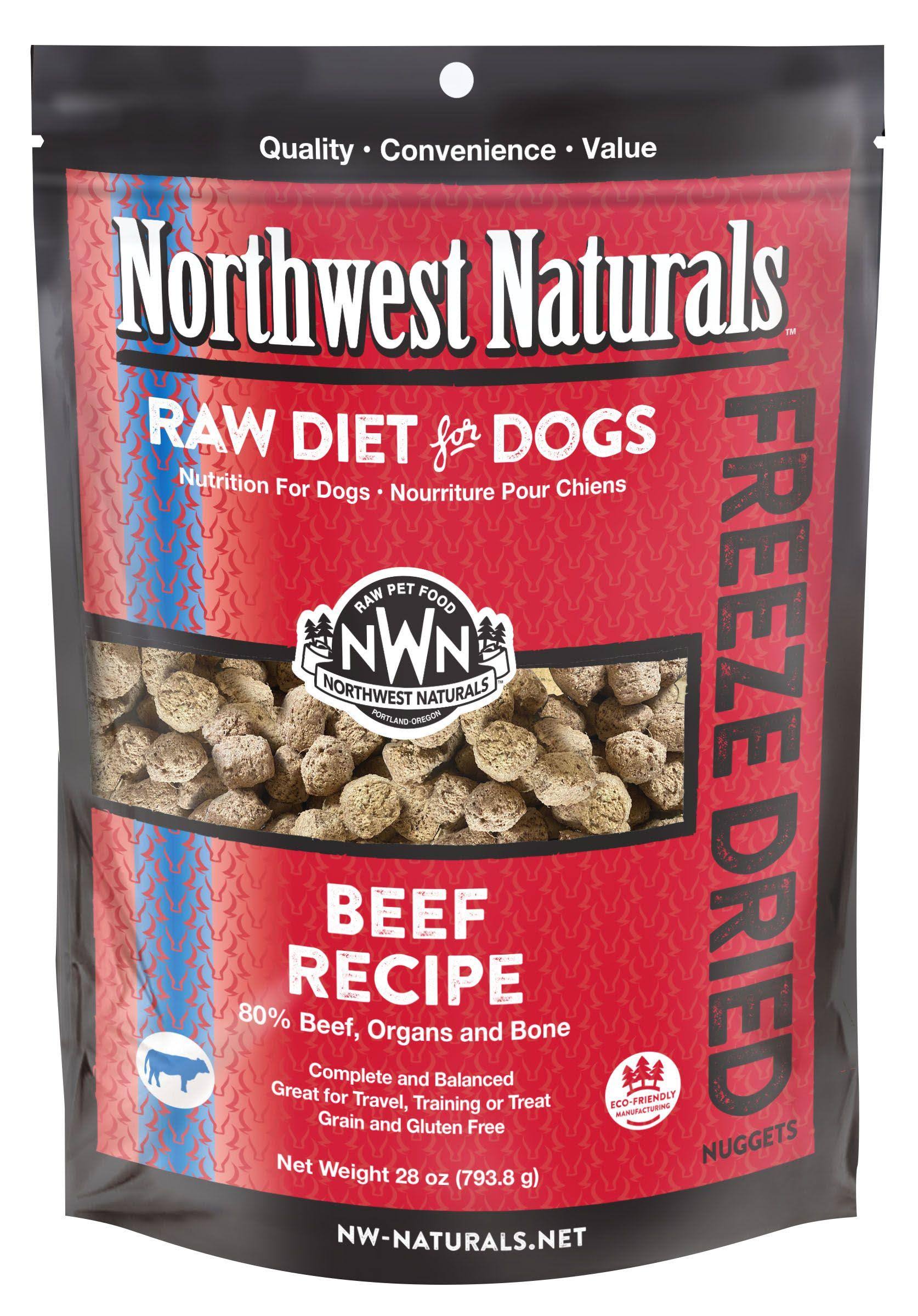 Northwest Naturals Raw Diet Beef Nuggets Freeze-Dried Dog Food, 28-oz