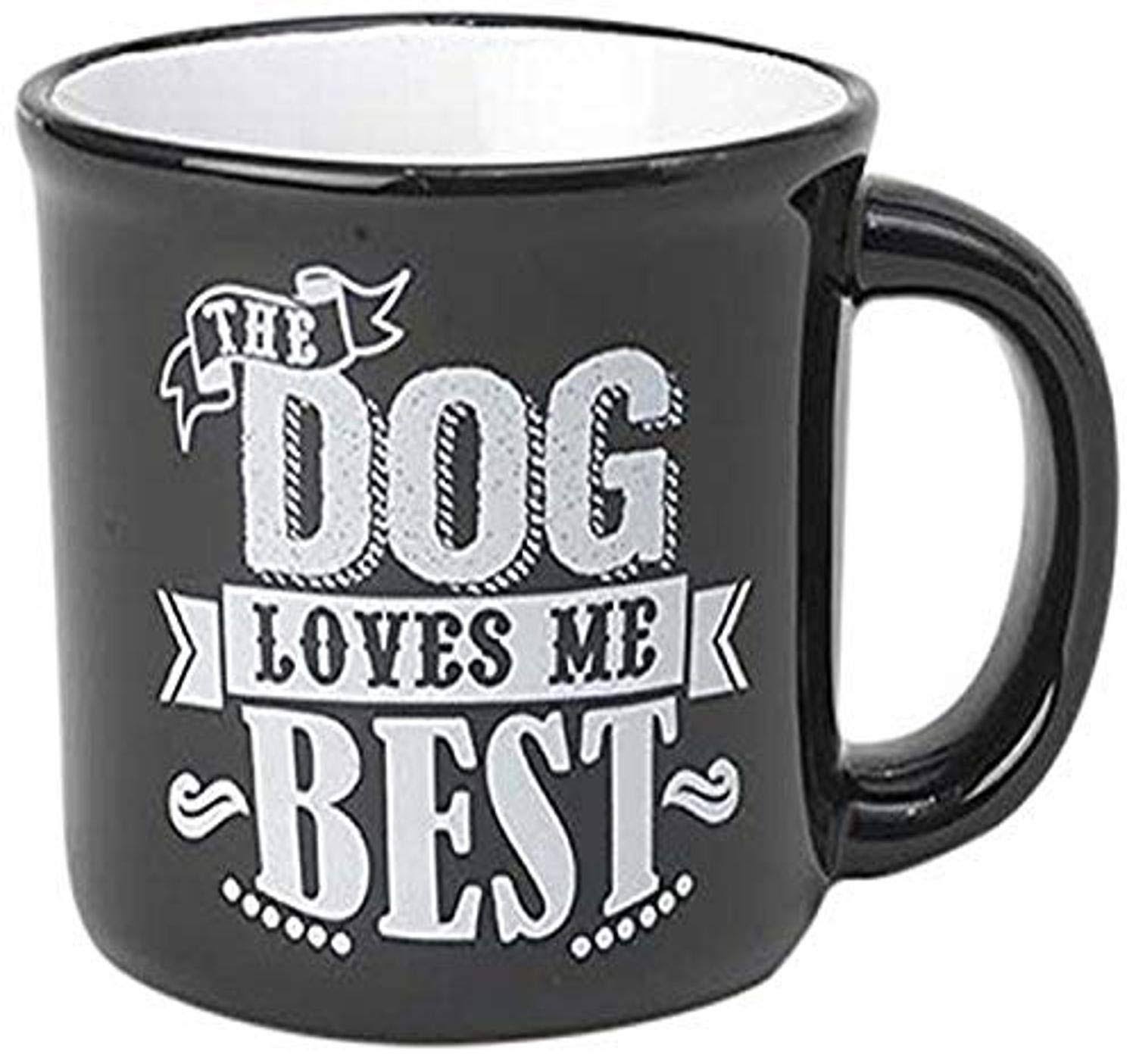Pet Rageous Daily Menu 'Dog' Mug, 16-Ounce, Black/White
