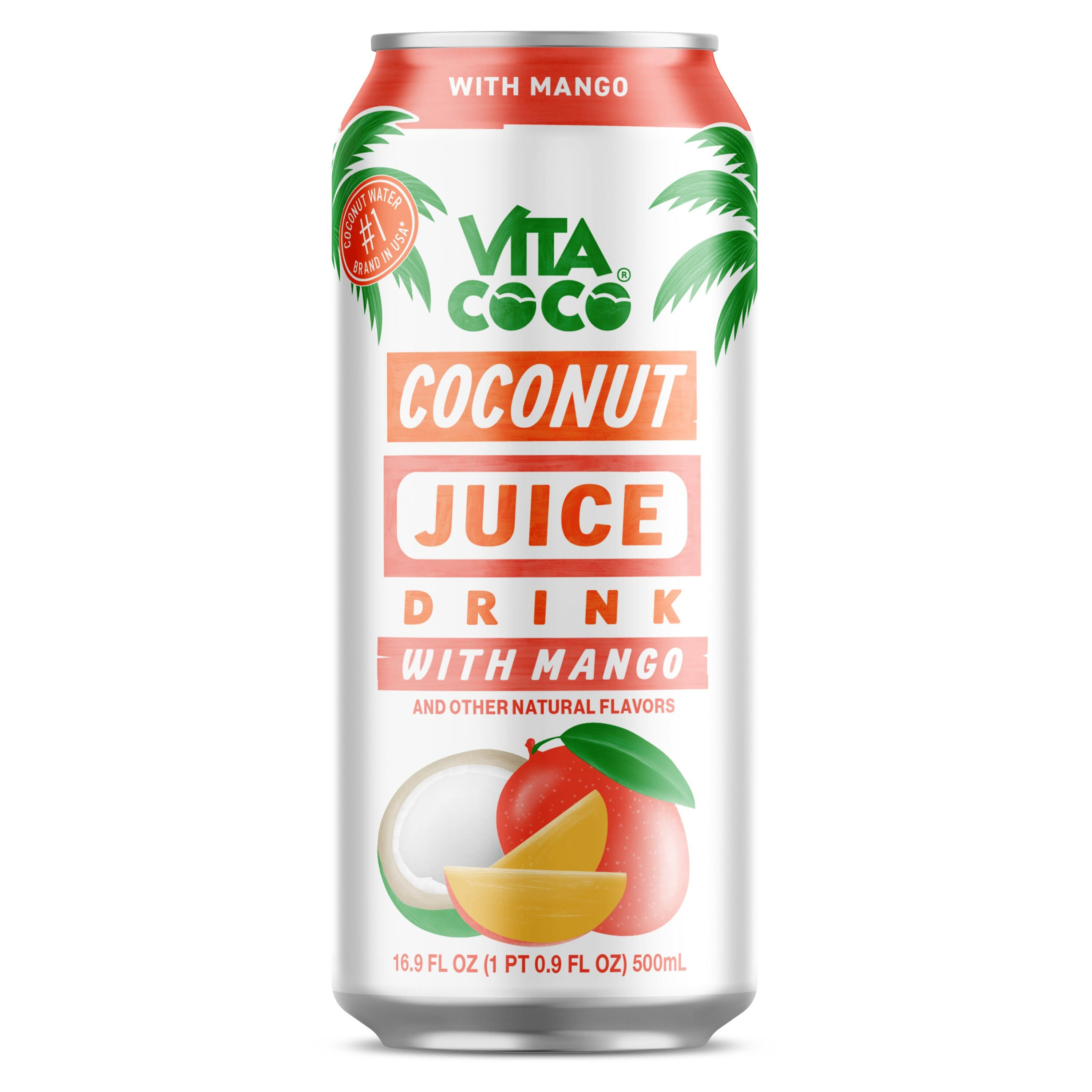 Vita Coco Coconut Juice Drink with Mango 16.9 oz